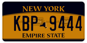 KBP9444  license plate in NY