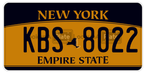 KBS8022  license plate in NY