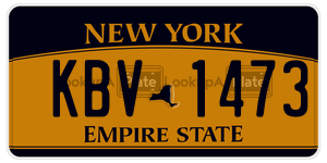 KBV1473  license plate in NY