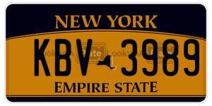 KBV3989  license plate in NY
