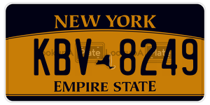 KBV8249  license plate in NY