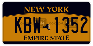 KBW1352  license plate in NY
