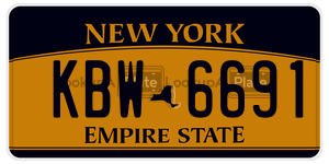 KBW6691  license plate in NY