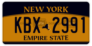 KBX2991  license plate in NY