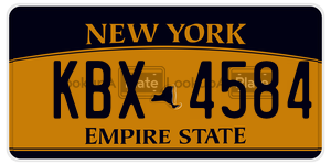 KBX4584  license plate in NY