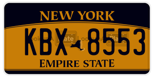 KBX8553  license plate in NY
