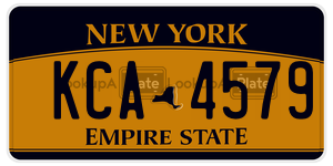 KCA4579  license plate in NY