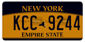 KCC9244  license plate in NY