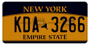 KDA3266 license plate in New York