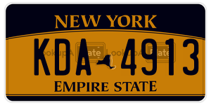KDA4913  license plate in NY