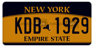 KDB1929  license plate in NY
