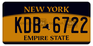 KDB6722  license plate in NY