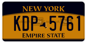 KDP5761 license plate in New York