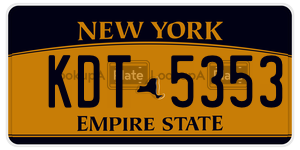 KDT5353  license plate in NY