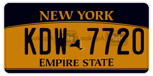 KDW7720  license plate in NY