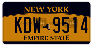 KDW9514  license plate in NY