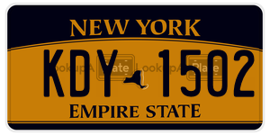 KDY1502  license plate in NY