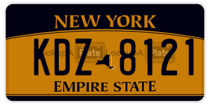 KDZ8121  license plate in NY