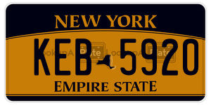 KEB5920 license plate in New York