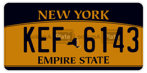 KEF6143  license plate in NY