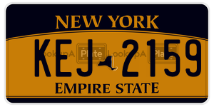 KEJ2159 license plate in New York