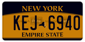 KEJ6940  license plate in NY