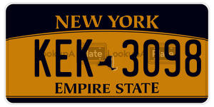 KEK3098  license plate in NY