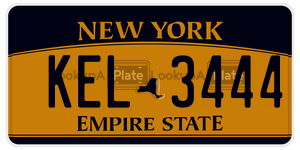 KEL3444  license plate in NY