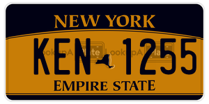 KEN1255  license plate in NY