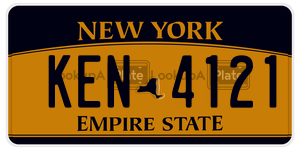 KEN4121 license plate in New York