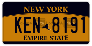 KEN8191  license plate in NY