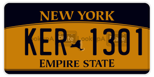KER1301 license plate in New York