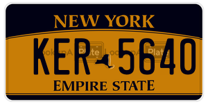 KER5640  license plate in NY