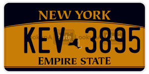 KEV3895  license plate in NY