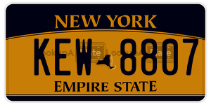 KEW8807  license plate in NY