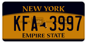KFA3997  license plate in NY