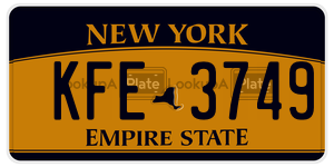 KFE3749 license plate in New York