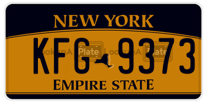 KFG9373  license plate in NY