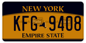 KFG9408  license plate in NY