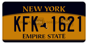 KFK1621  license plate in NY