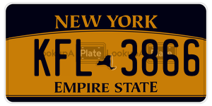 KFL3866 license plate in New York