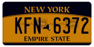 KFN6372  license plate in NY