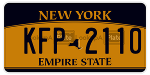 KFP2110  license plate in NY