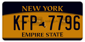 KFP7796  license plate in NY