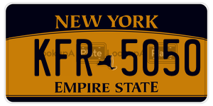 KFR5050 license plate in New York