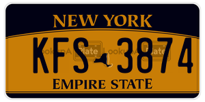 KFS3874  license plate in NY