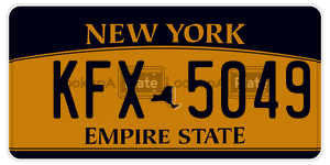 KFX5049  license plate in NY
