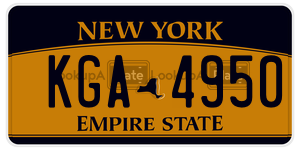 KGA4950 license plate in New York