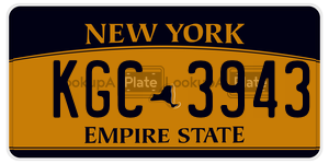 KGC3943  license plate in NY