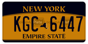 KGC6447  license plate in NY